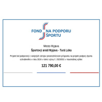 Projekt Športový areál Myjava - Turá Lúka podporil Fond na podporu športu.