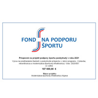 Projekt Modernizácia športovej infraštruktúry Myjava podporil Fond na podporu športu.