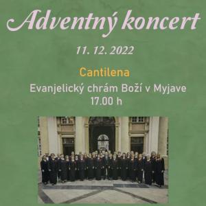 Tretí adventný koncert na Myjave v réžii speváckeho zboru Cantilena.