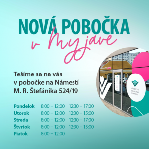 Nová adresa Všeobecnej zdravotnej poisťovne na Myjave.