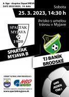 Pozvánka na zápas Spartak Myjava B - TJ Baník Brodské.