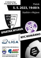 Pozvánka na futbalový zápas Spartak Myjava - TJ Slovan Šaštín-Stráže.