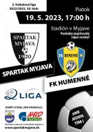 Pozvánka na futbalový zápas Spartak Myjava - FK Humenné.