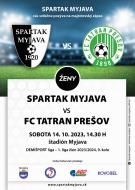 Futbalový zápas Spartak Myjava - FC Tatran Prešov.