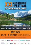 XXI. medzinárodný festival outdoorových filmov Myjava 2023