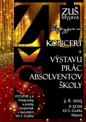 Koncert a výstava prác absolventov ZUŠ Myjava.