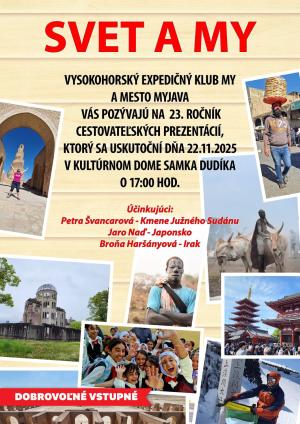 Cestovateľské pásmo SVET A MY 2025.