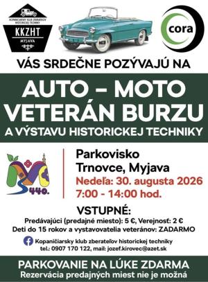 Auto-moto veterán burza a výstava historickej techniky.