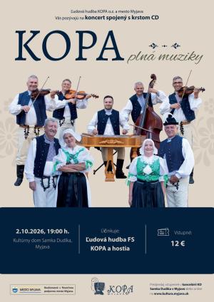 Koncert a uvedenie nového CD albumu KOPA plná muziky.