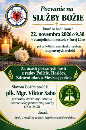 Služby Božie za obete dopravných nehôd.